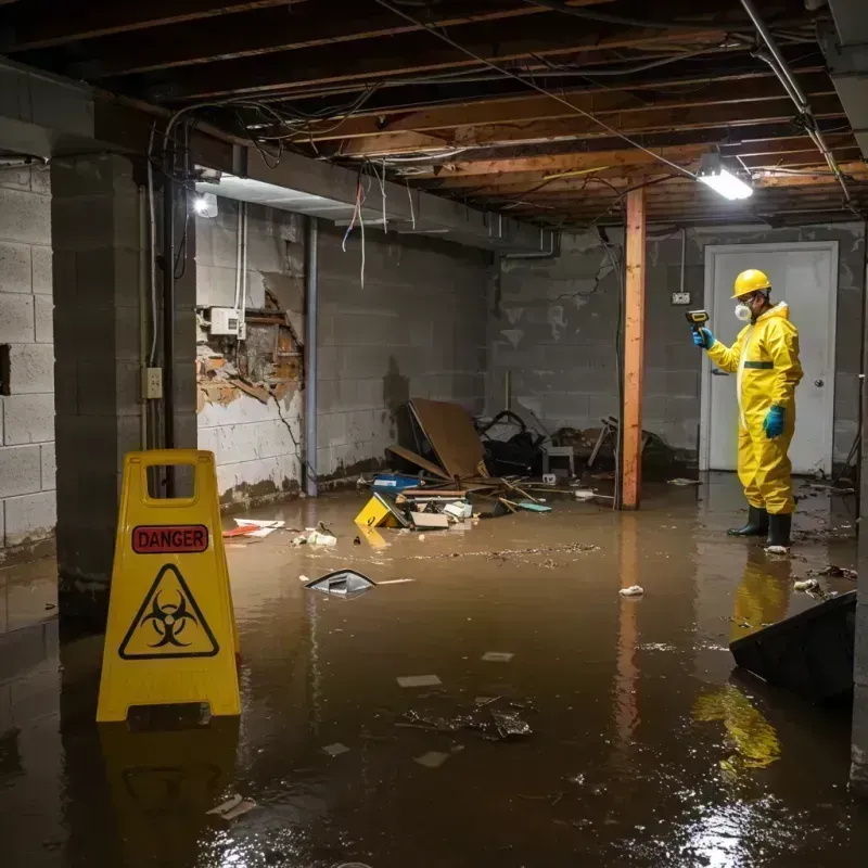 Flooded Basement Electrical Hazard in Elmhurst, IL Property